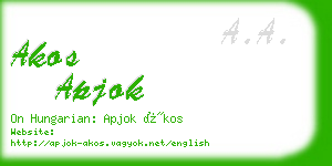 akos apjok business card